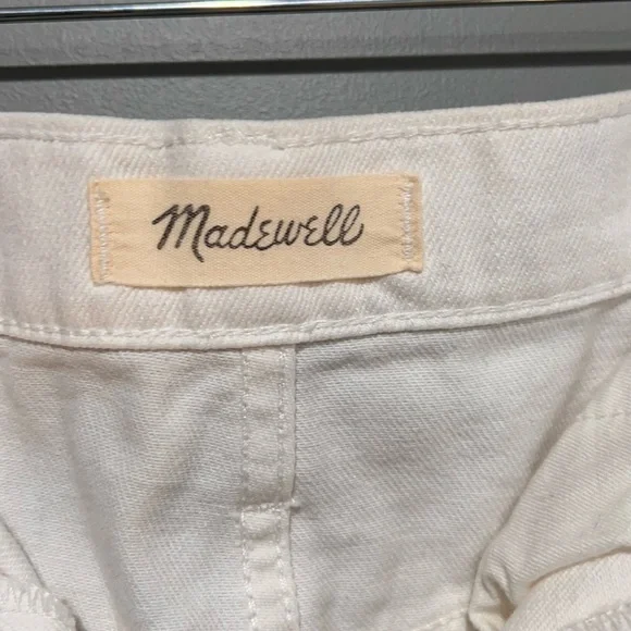 Madewell-White denim A-line mini skirt, 28/6 - Picture 4 of 6